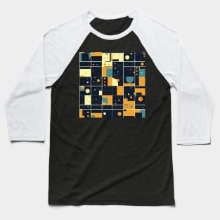 Square Universe Dimension - Infinite Nebula Seamless Pattern Baseball T-Shirt